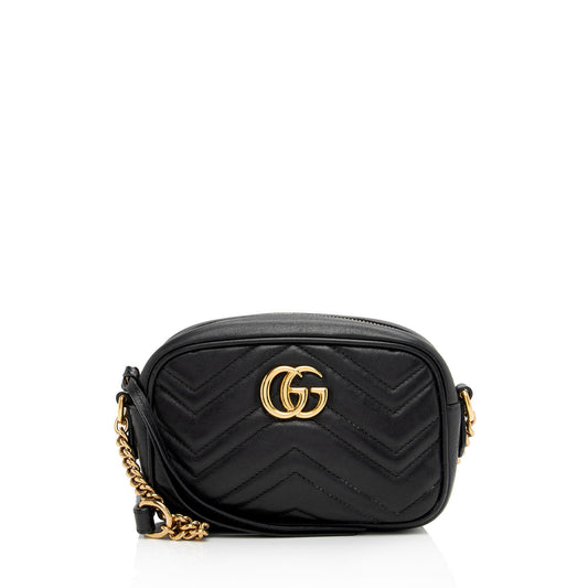 Gucci Matelasse Leather GG Marmont Mini Bag (SHF-MVP7lQ)