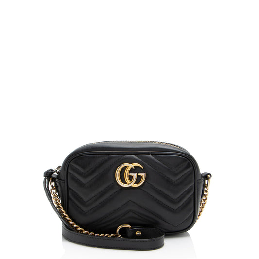 Gucci Matelasse Leather GG Marmont Mini Bag (SHF-MMurmE)