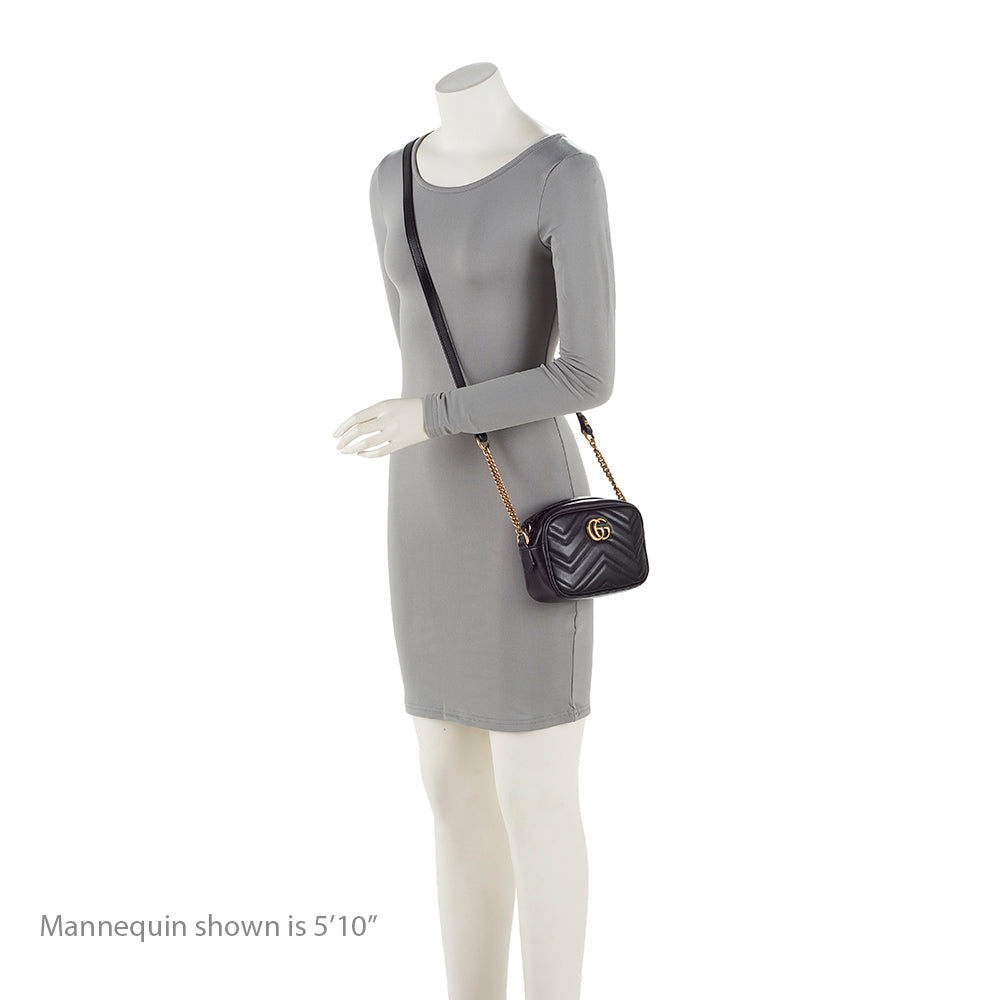 Gucci Matelasse Leather GG Marmont Mini Bag (SHF-MMurmE)