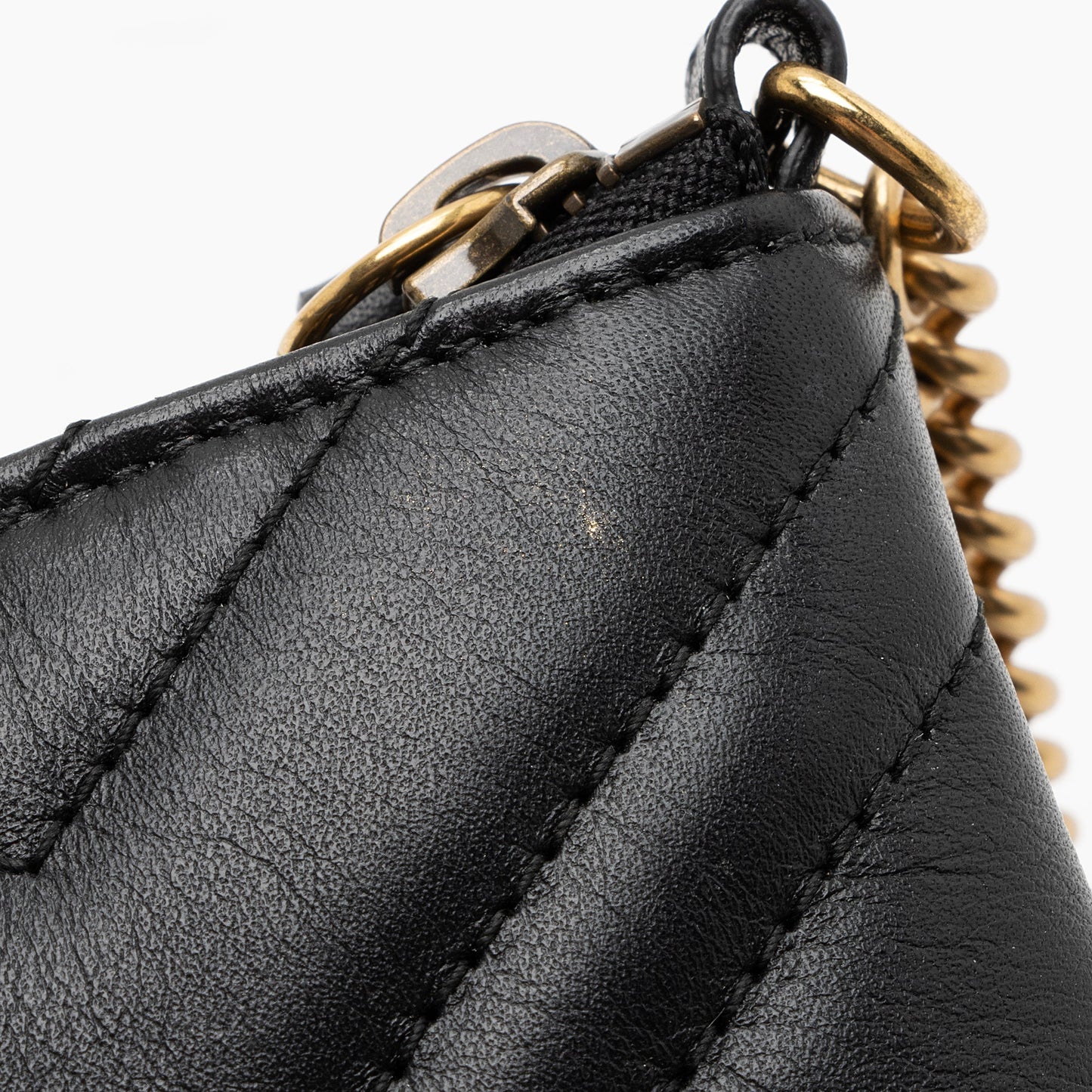 Gucci Matelasse Leather GG Marmont Mini Chain Bag (SHF-6frD2R)