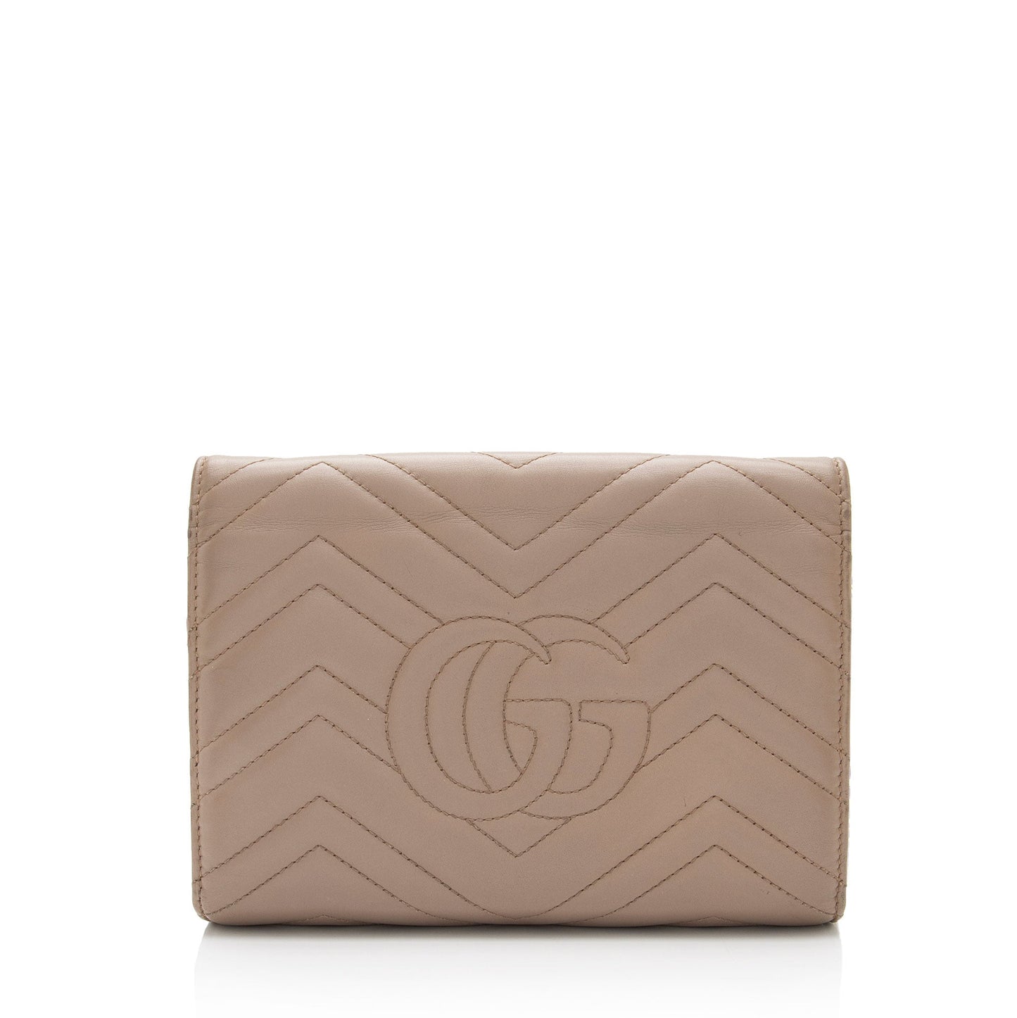 Gucci Matelasse Leather GG Marmont Mini Chain Shoulder Bag (SHF-bJF41o)