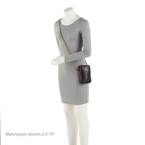 Gucci Matelasse Leather GG Marmont Mini Crossbody Bag (SHF-37j21T)