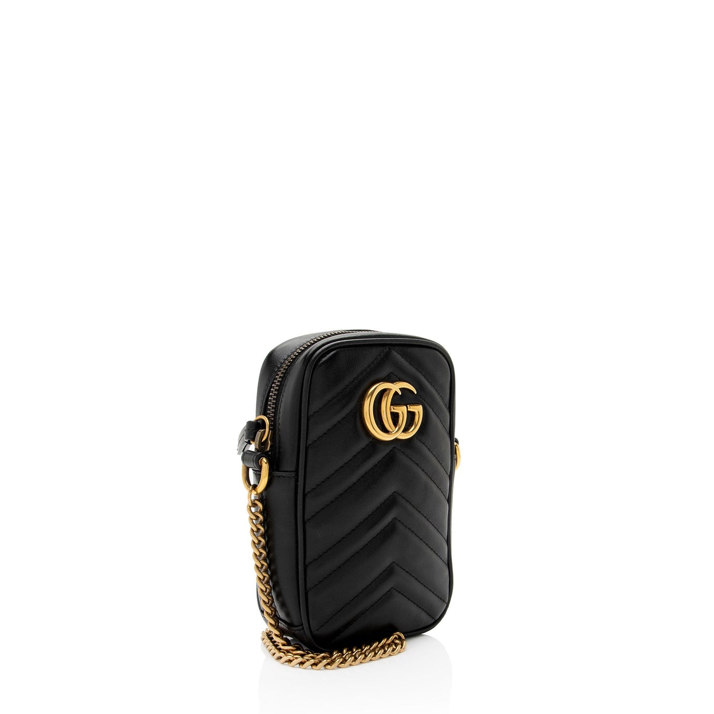 Gucci Matelasse Leather GG Marmont Mini Crossbody (SHF-pySpXY)