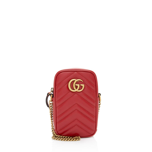 Gucci Matelasse Leather GG Marmont Mini Crossbody (SHF-bZrNN4)