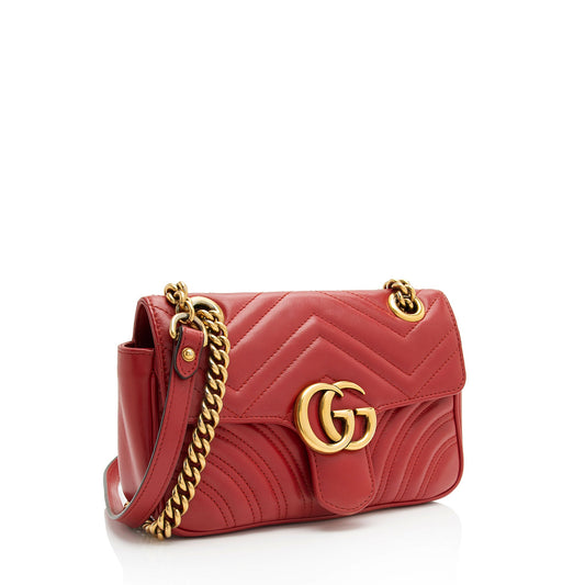 Gucci Matelasse Leather GG Marmont Mini Flap Bag