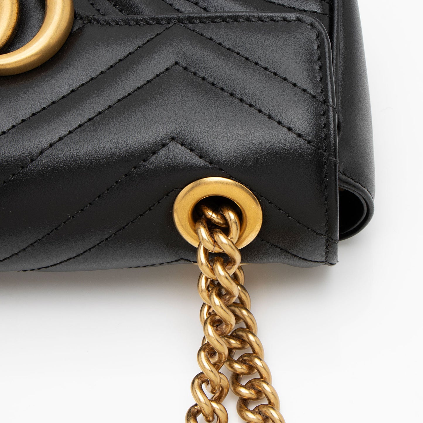 Gucci Matelasse Leather GG Marmont Mini Flap Bag (SHF-w6pN1q)