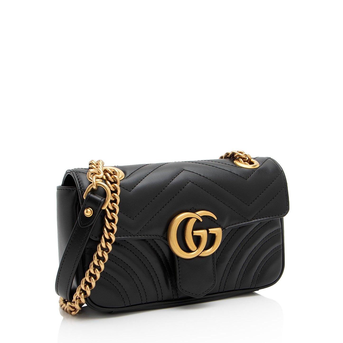 Gucci Matelasse Leather GG Marmont Mini Flap Bag (SHF-w6pN1q)
