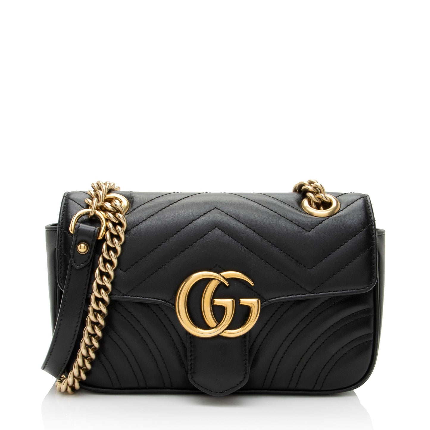 Gucci Matelasse Leather GG Marmont Mini Flap Bag