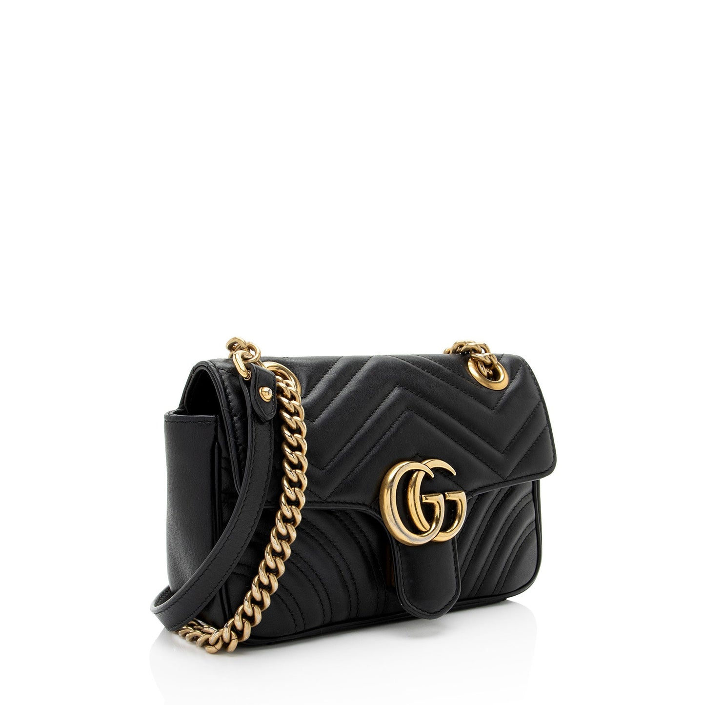 Gucci Matelasse Leather GG Marmont Small Flap Bag