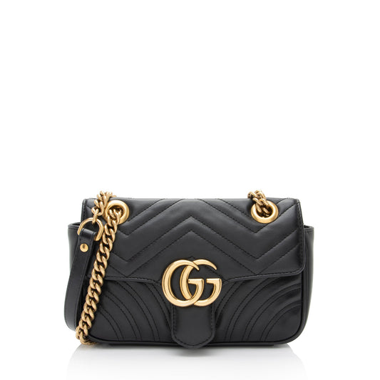 Gucci Matelasse Leather GG Marmont Mini Flap Bag (SHF-3BWamx)