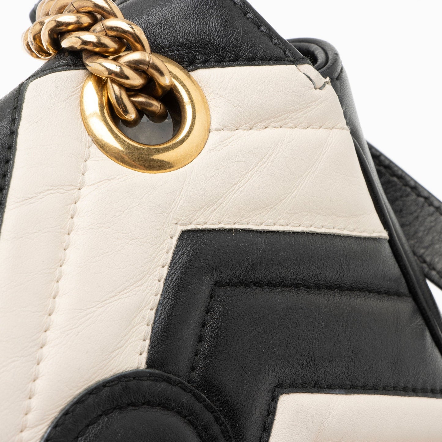 Gucci Matelasse Leather GG Marmont Two Tone Mini Flap Bag (SHF-GrfDUZ)