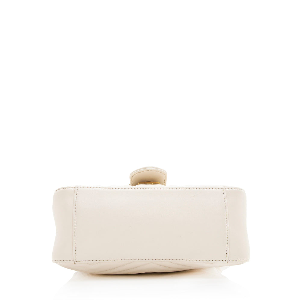 Gucci Matelasse Leather GG Marmont Mini Top Handle Bag (SHF-19549)