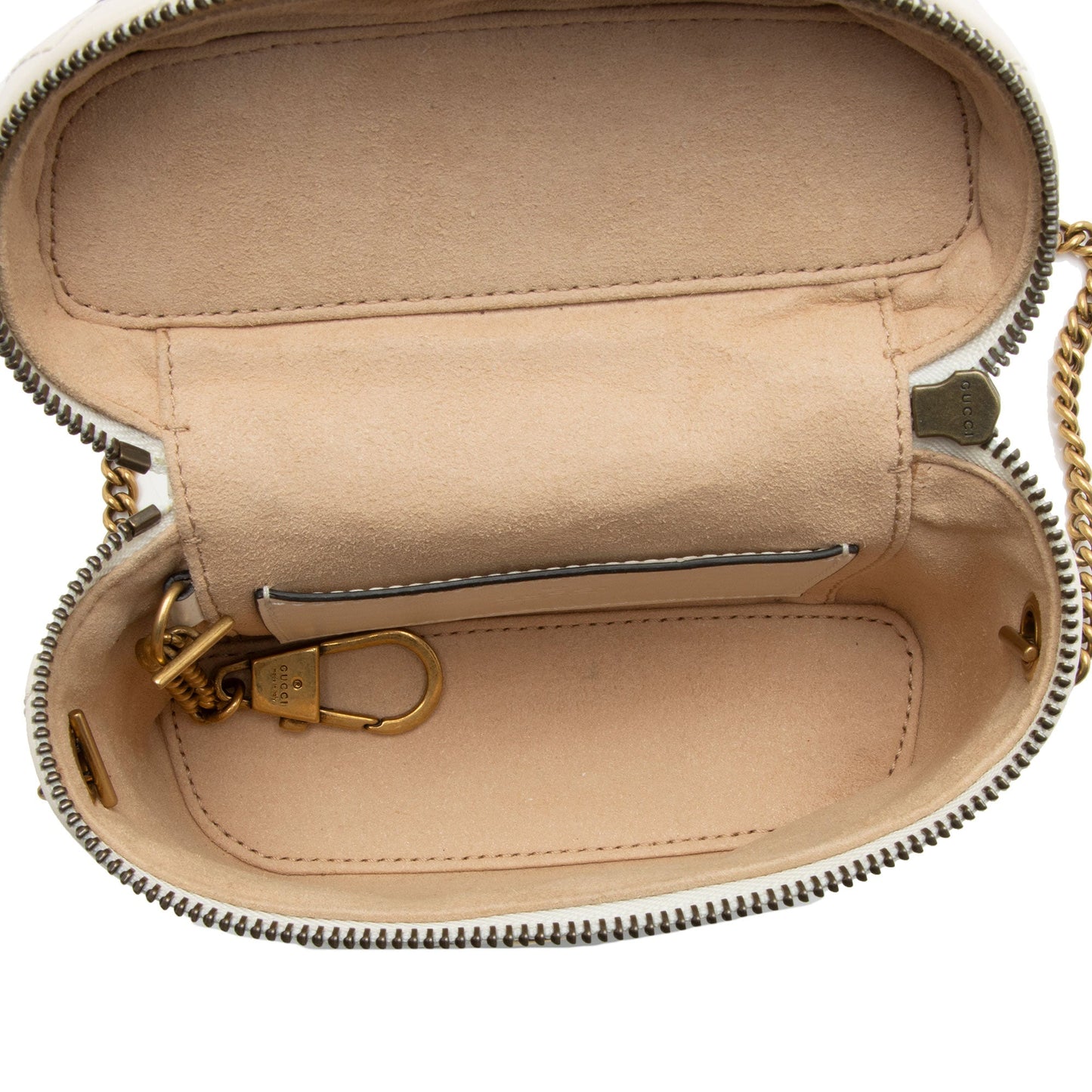 Gucci Matelasse Leather GG Marmont Mini Vanity Top Handle (SHF-OIkIzL)
