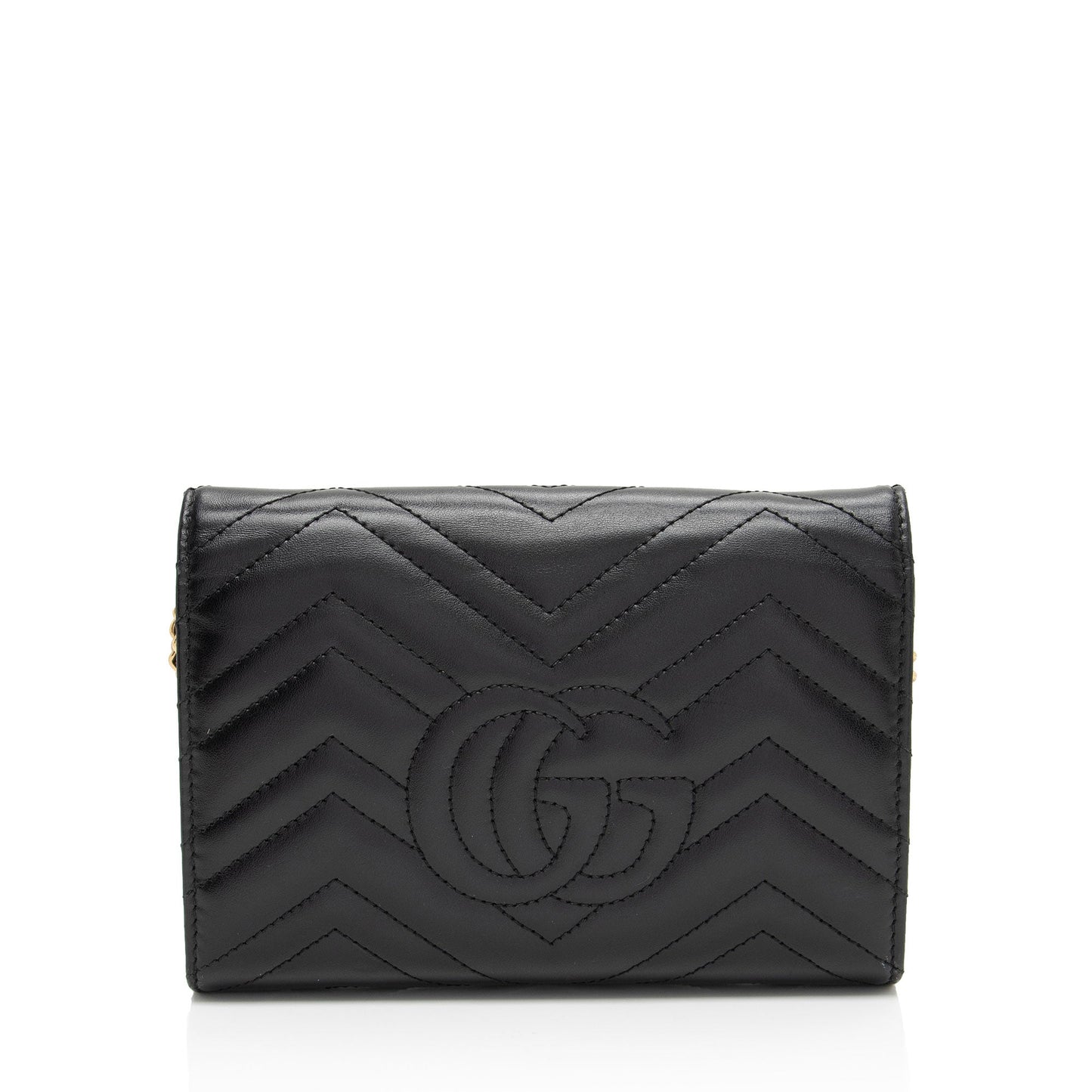 Gucci Matelasse Leather GG Marmont Mini Wallet on Chain (SHF-iDhqds)