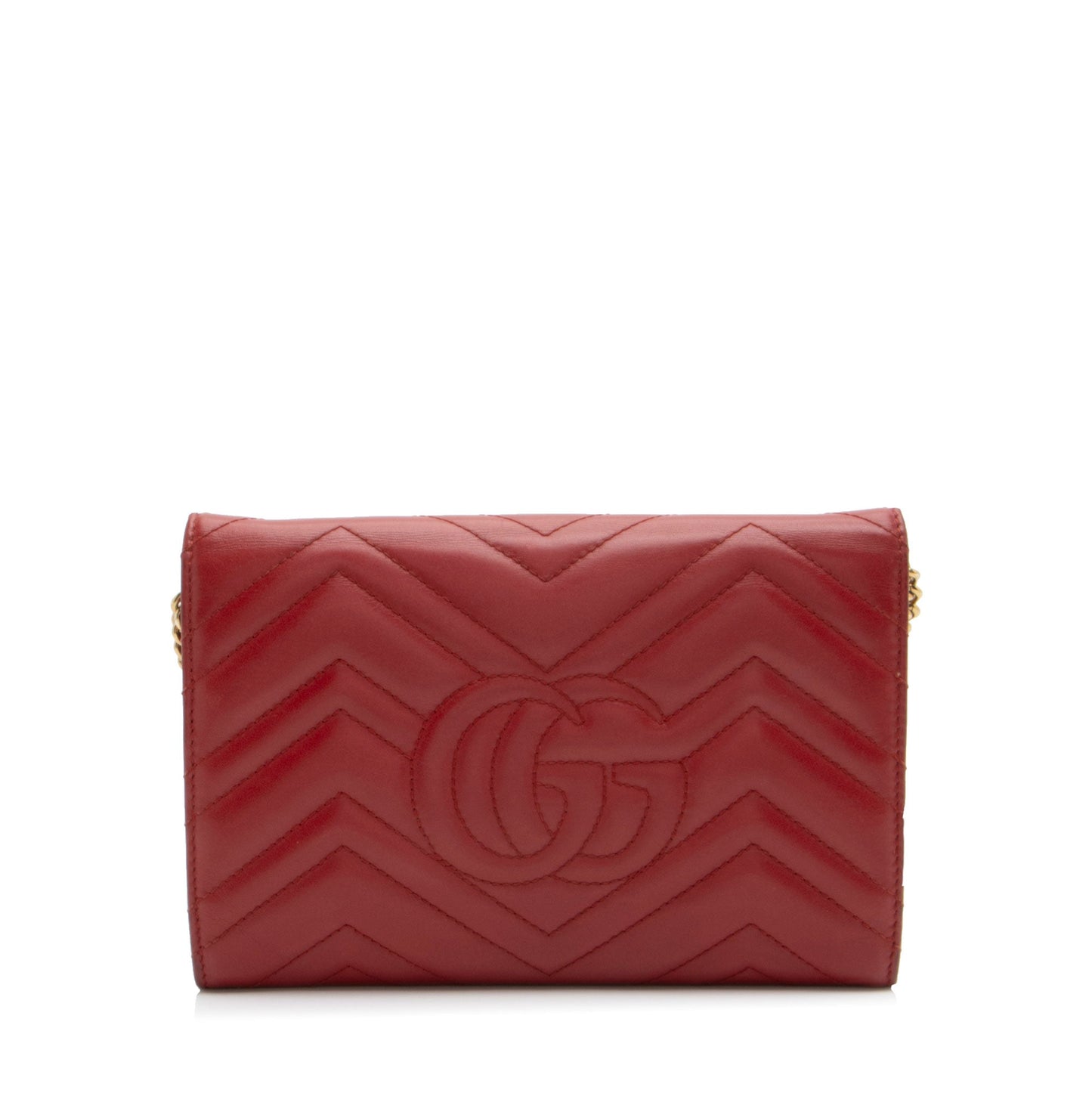 Gucci Matelasse Leather GG Marmont Mini Wallet on Chain