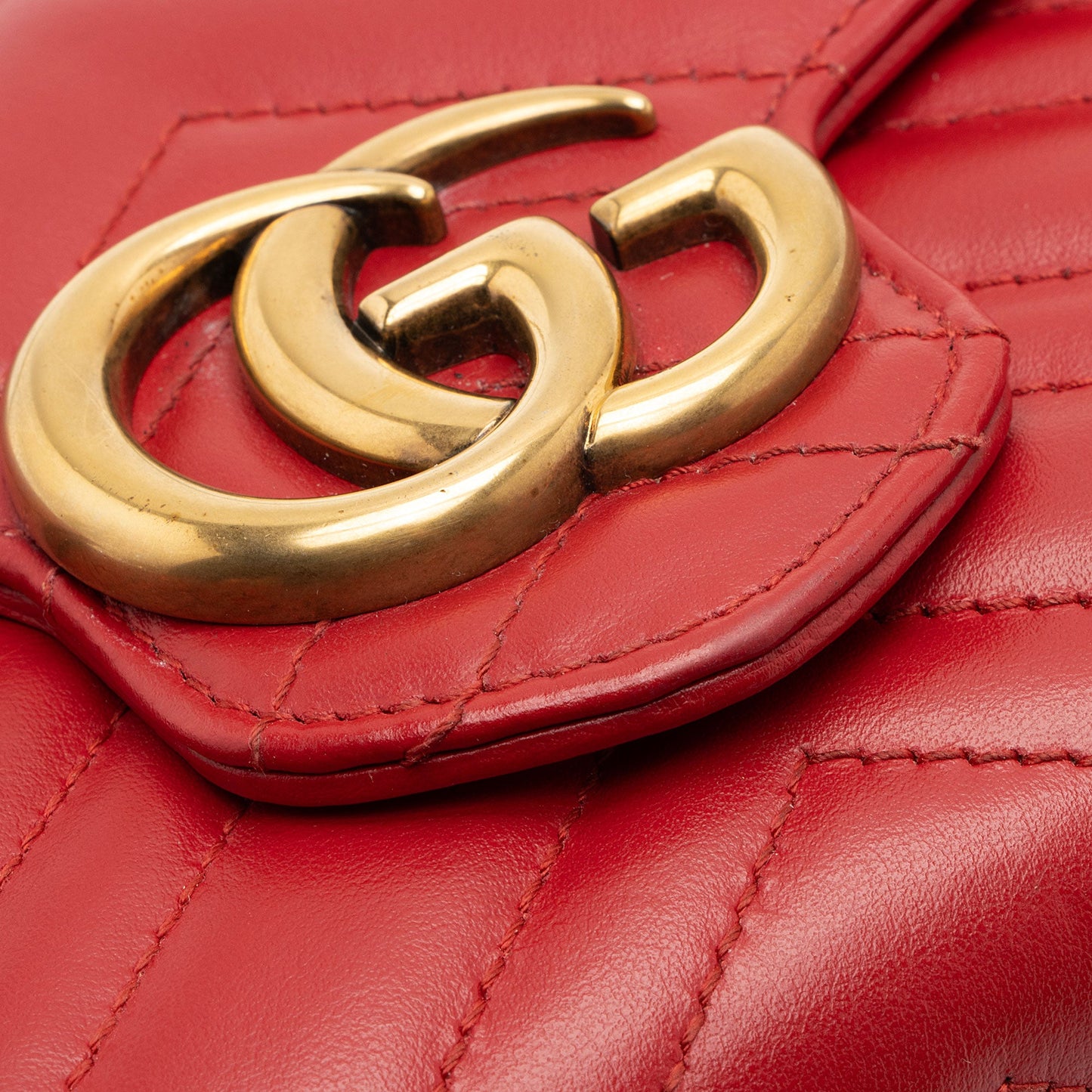 Gucci Matelasse Leather GG Marmont Mini Wallet on Chain