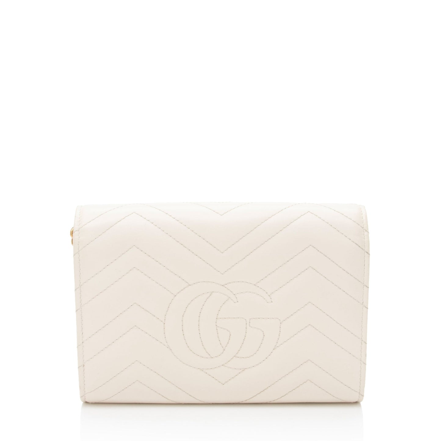 Gucci Matelasse Leather GG Marmont Mini Wallet on Chain