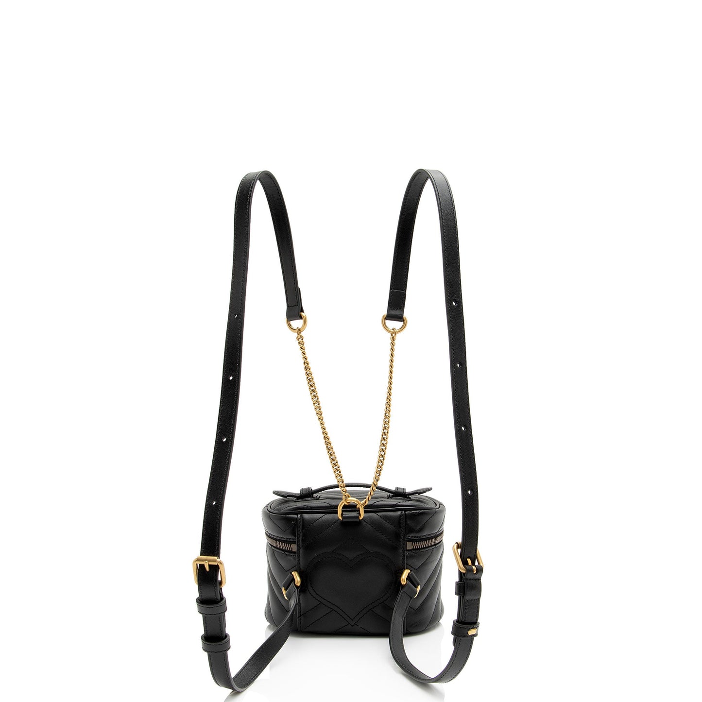 Gucci Matelasse Leather GG Marmont Round Mini Backpack (SHF-nSn7Zg)
