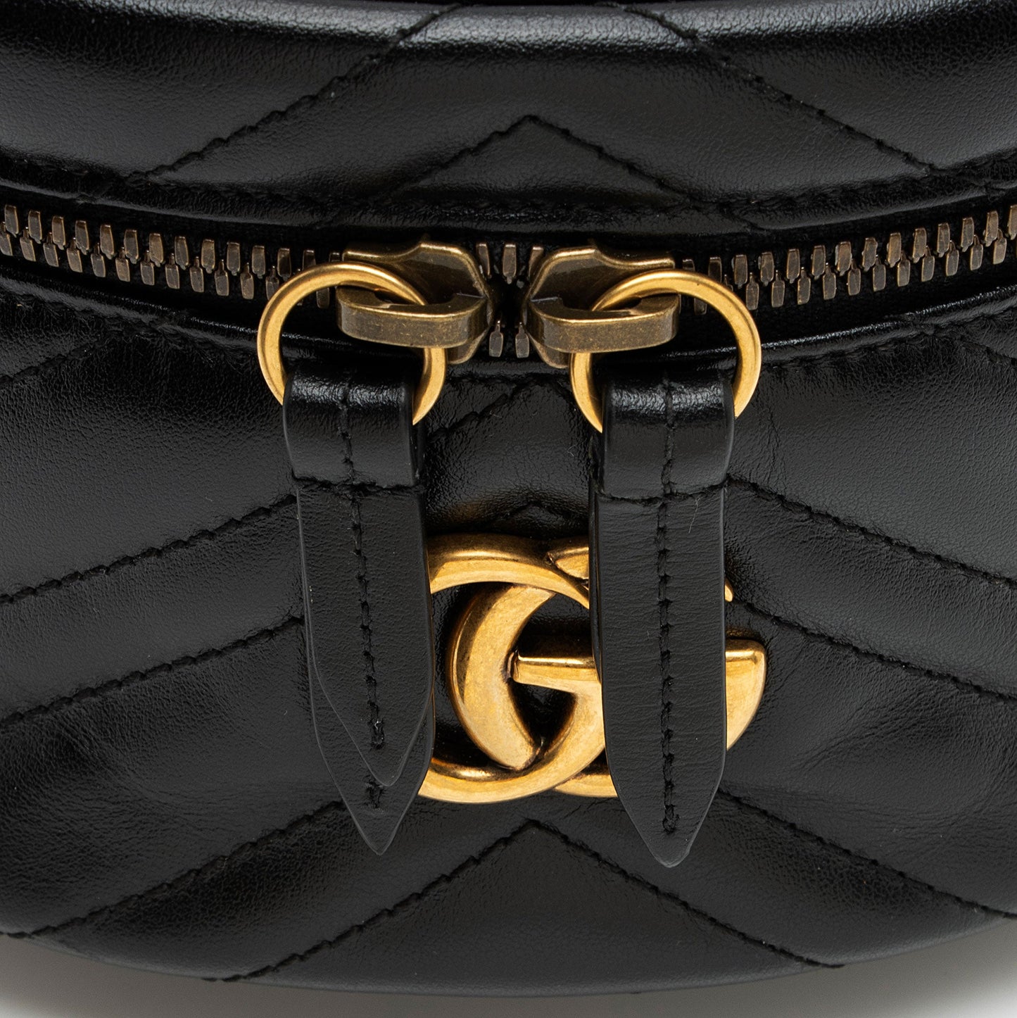 Gucci Matelasse Leather GG Marmont Round Mini Backpack (SHF-tbmiZF)