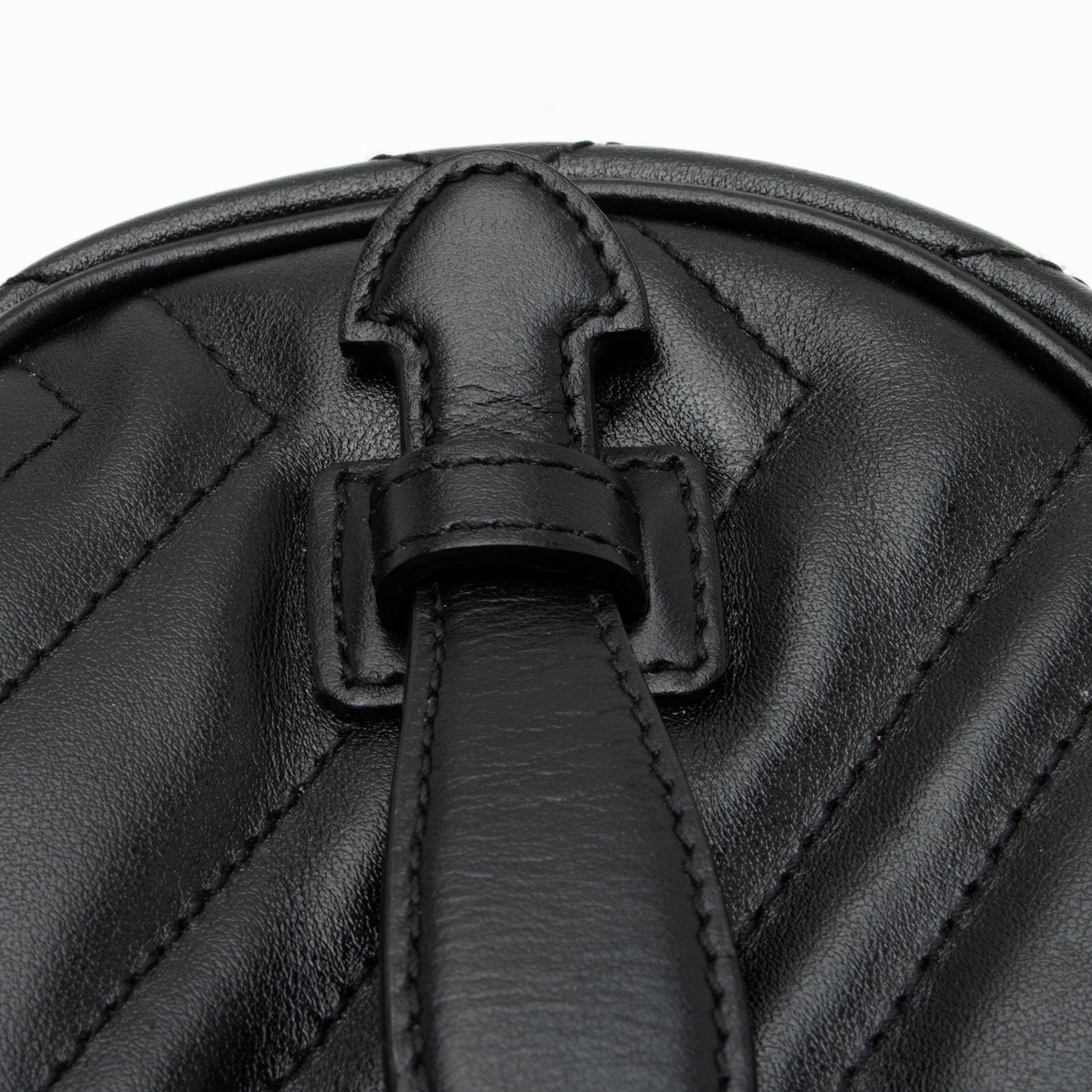 Gucci Matelasse Leather GG Marmont Round Mini Backpack (SHF-tbmiZF)
