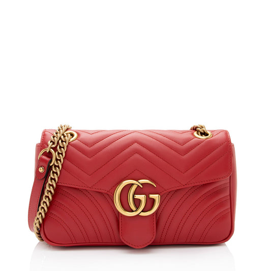 Gucci Matelasse Leather GG Marmont Small Bag (SHF-ijRyek)