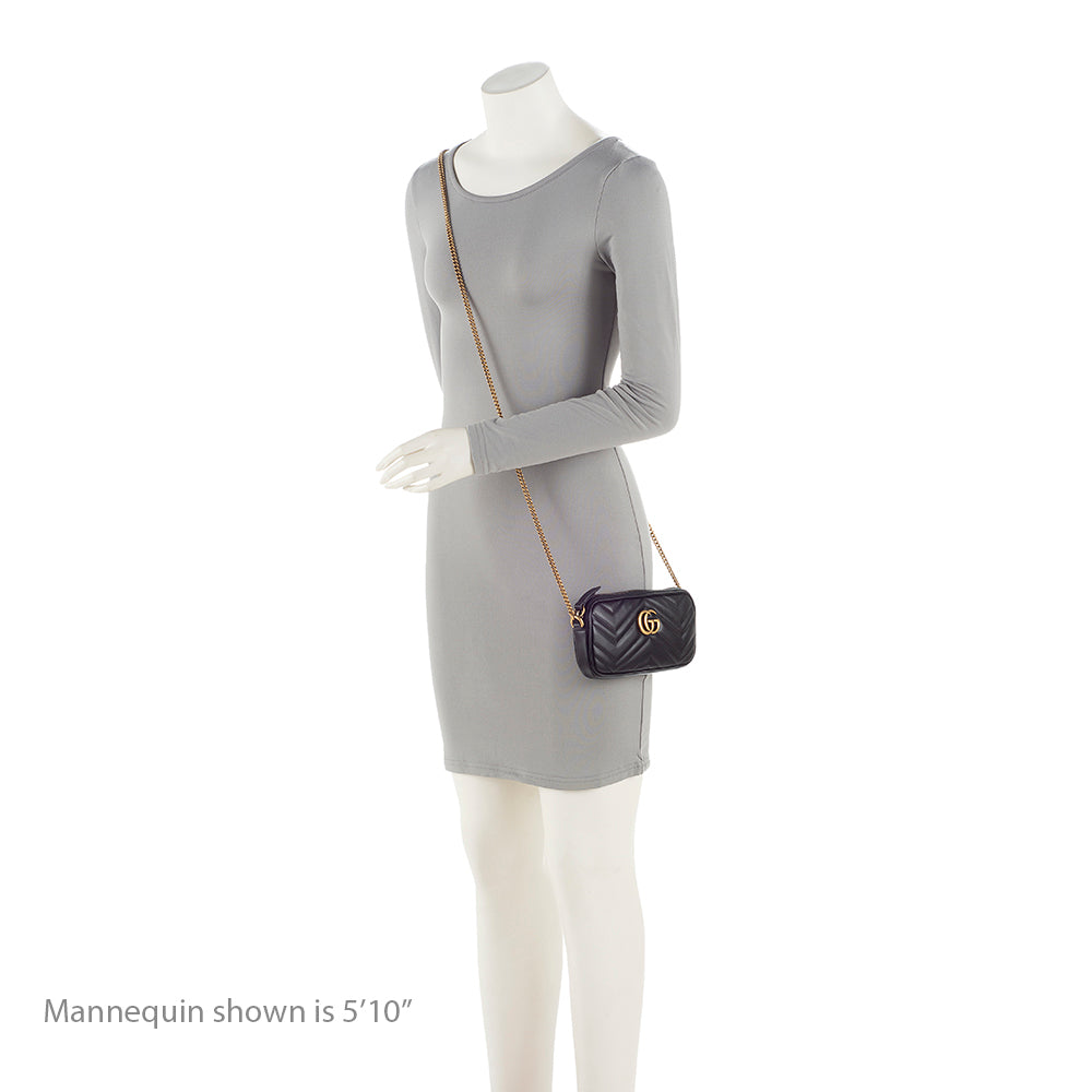 Gucci Matelasse Leather GG Marmont Small Crossbody (SHF-EJfMHM)