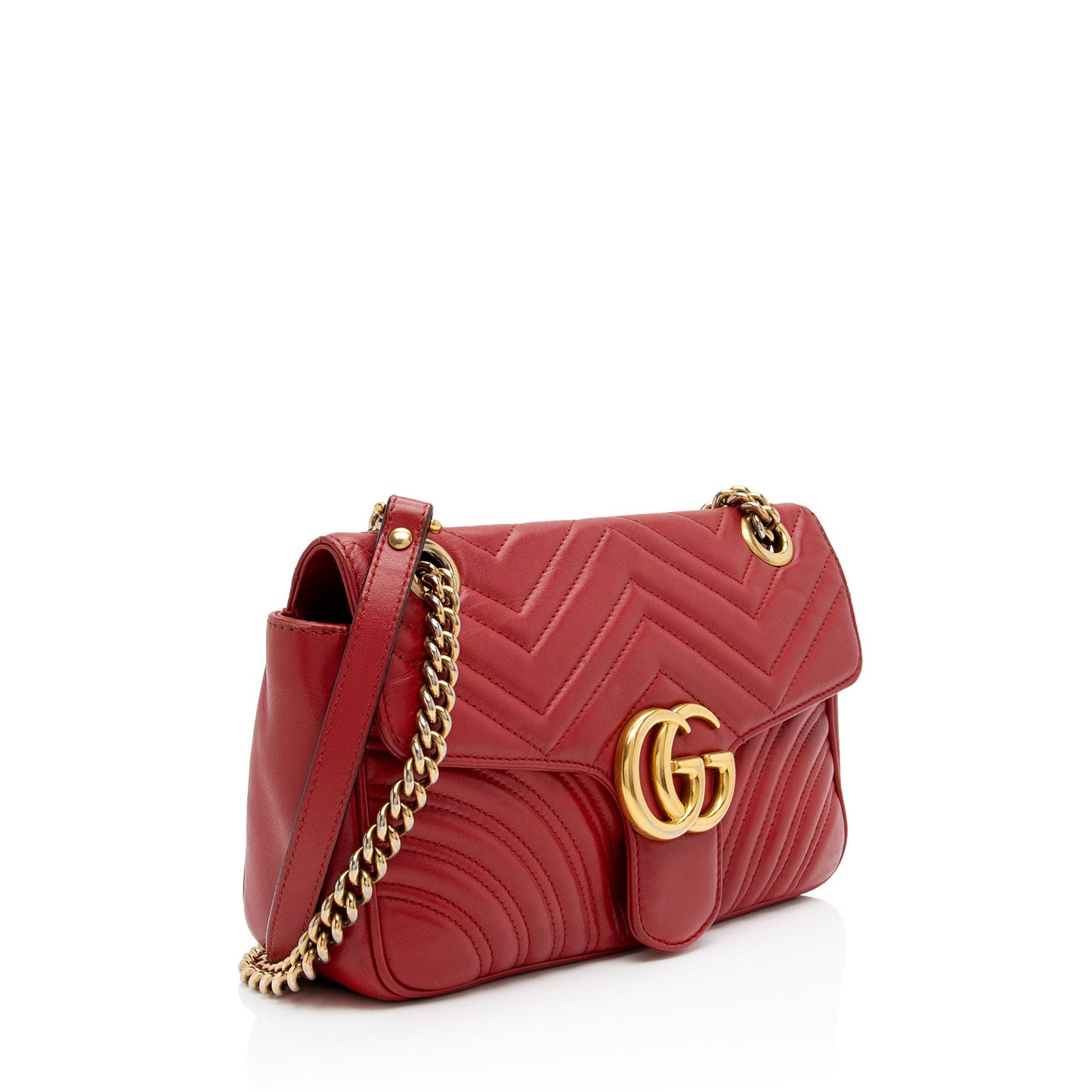 Gucci Matelasse Leather GG Marmont Small Flap Bag (SHF-X3SjWs)
