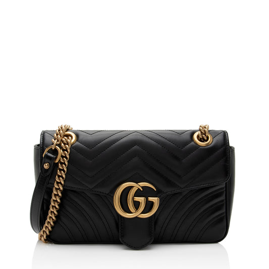 Gucci Matelasse Leather GG Marmont Small Flap Bag (SHF-lcLQ2a)