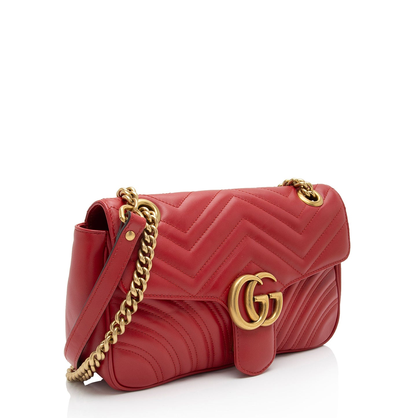 Gucci Matelasse Leather GG Marmont Small Flap Bag