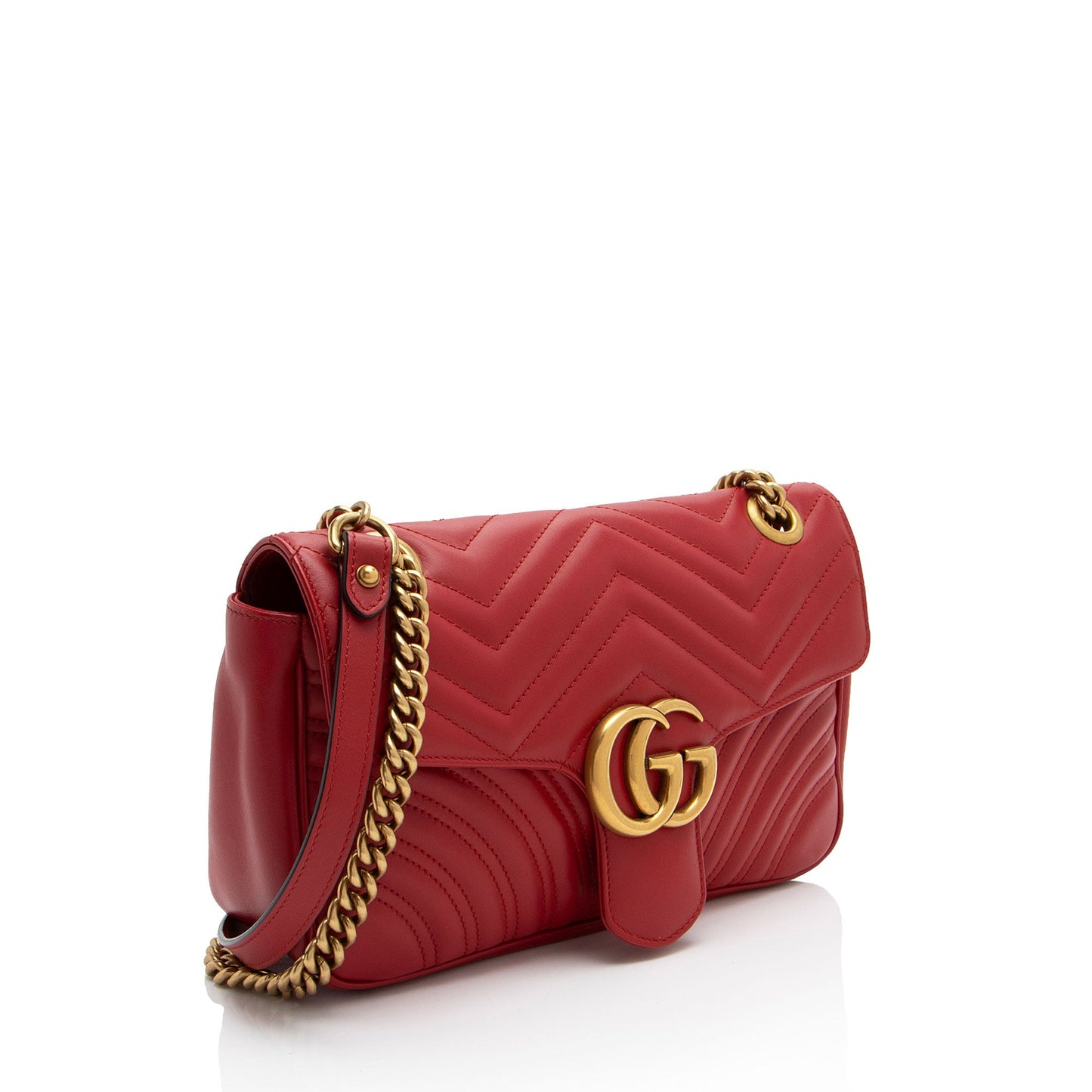Gucci Matelasse Leather GG Marmont Small Flap Bag (SHF-RkMP3j)