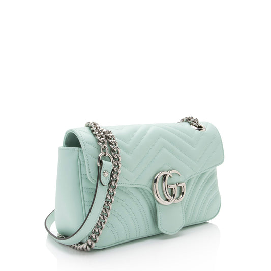 Gucci Matelasse Leather GG Marmont Small Flap Bag