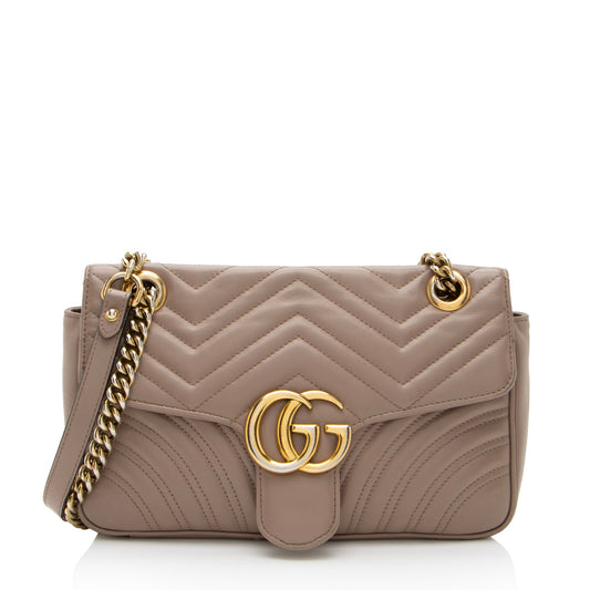 Gucci Matelasse Leather GG Marmont Small Flap Bag (SHF-V9wY7d)