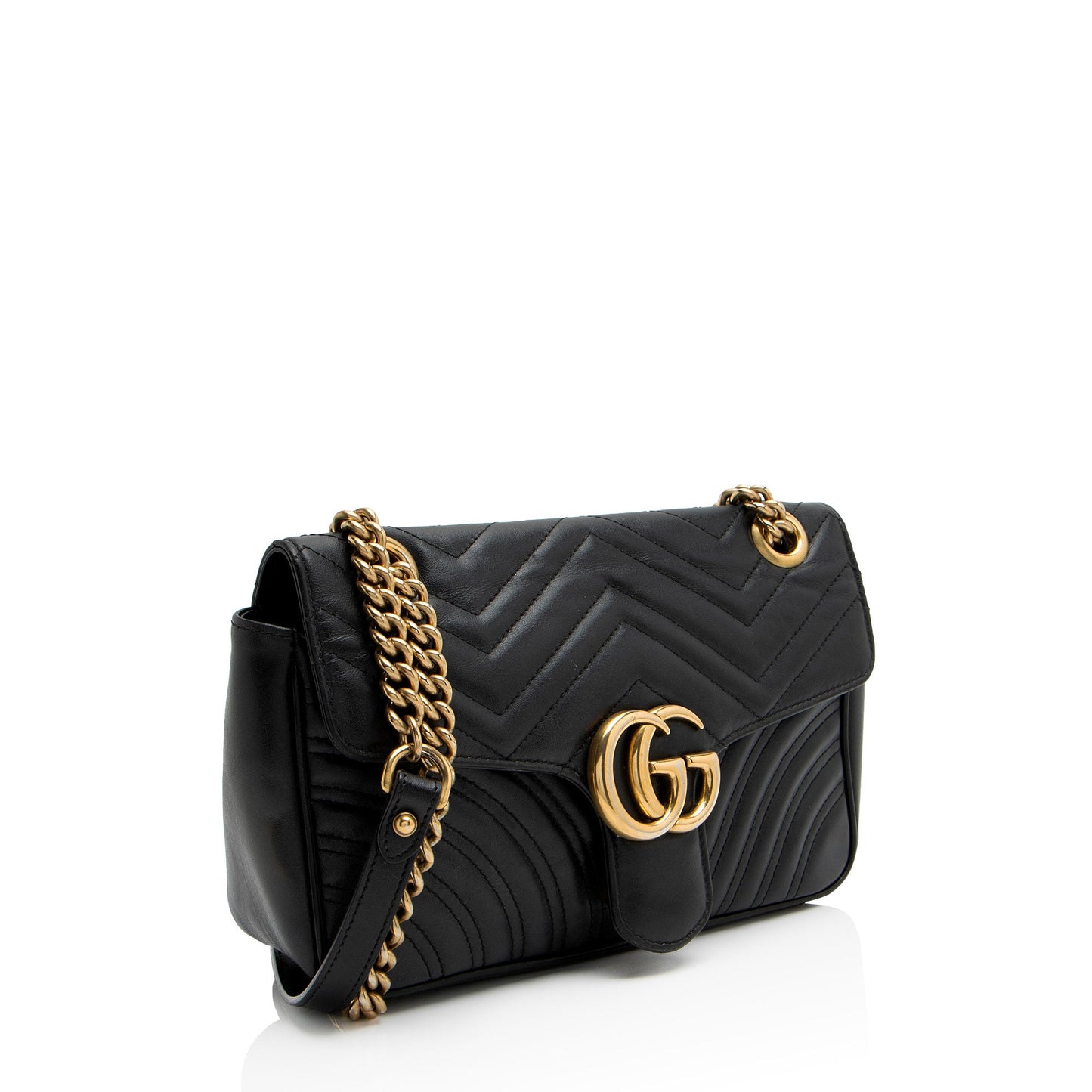 Gucci Matelasse Leather GG Marmont Medium Flap Bag