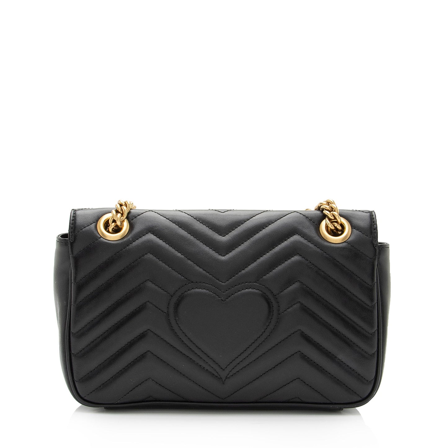 Gucci Matelasse Leather GG Marmont Small Flap Shoulder Bag (SHF-IkiGIu)