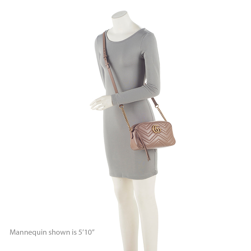 Gucci Matelasse Leather GG Marmont Small Shoulder Bag (SHF-LVfFFC)