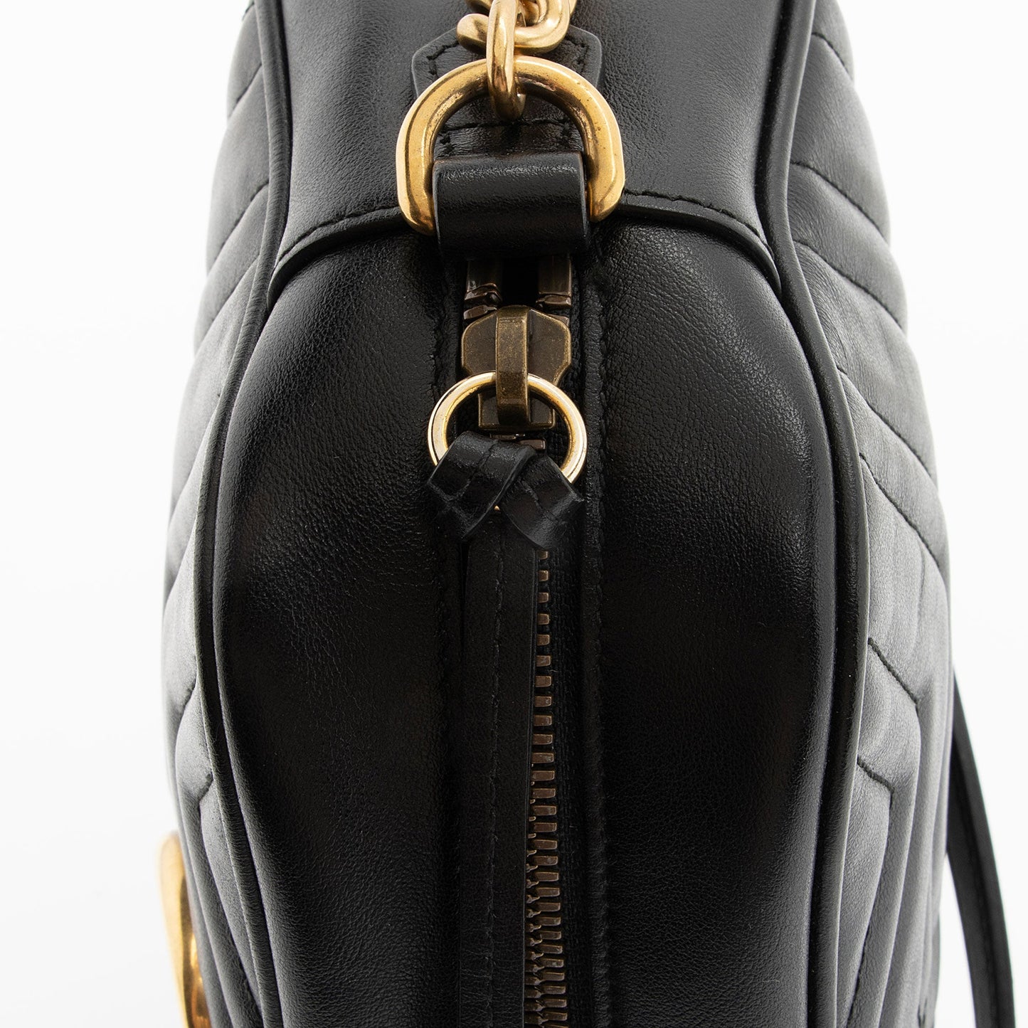 Gucci Matelasse Leather GG Marmont Small Shoulder Bag (SHF-P3q3Nl)
