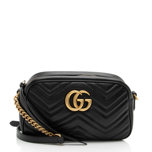 Gucci Matelasse Leather GG Marmont Small Shoulder Bag (SHF-P3q3Nl)