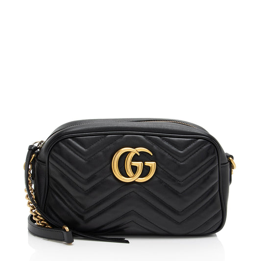 Gucci Matelasse Leather GG Marmont Small Shoulder Bag (SHF-RkEnxD)