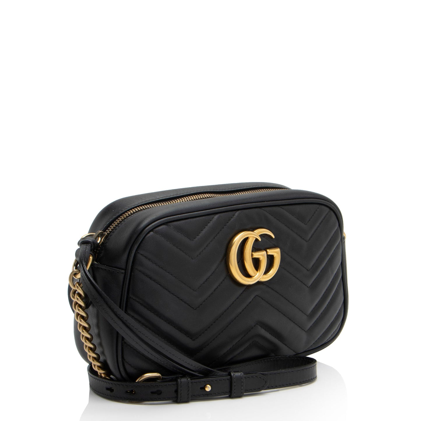Gucci Matelasse Leather GG Marmont Small Shoulder Bag (SHF-nKiLSY)