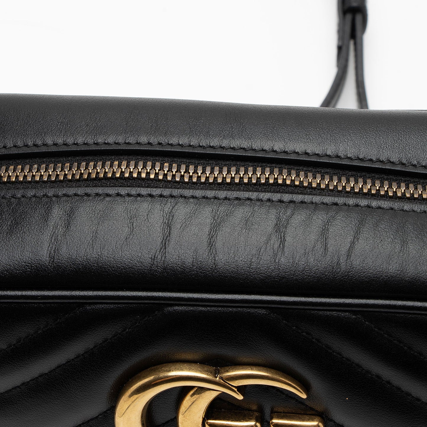 Gucci Matelasse Leather GG Marmont Small Shoulder Bag (SHF-VWeddr)