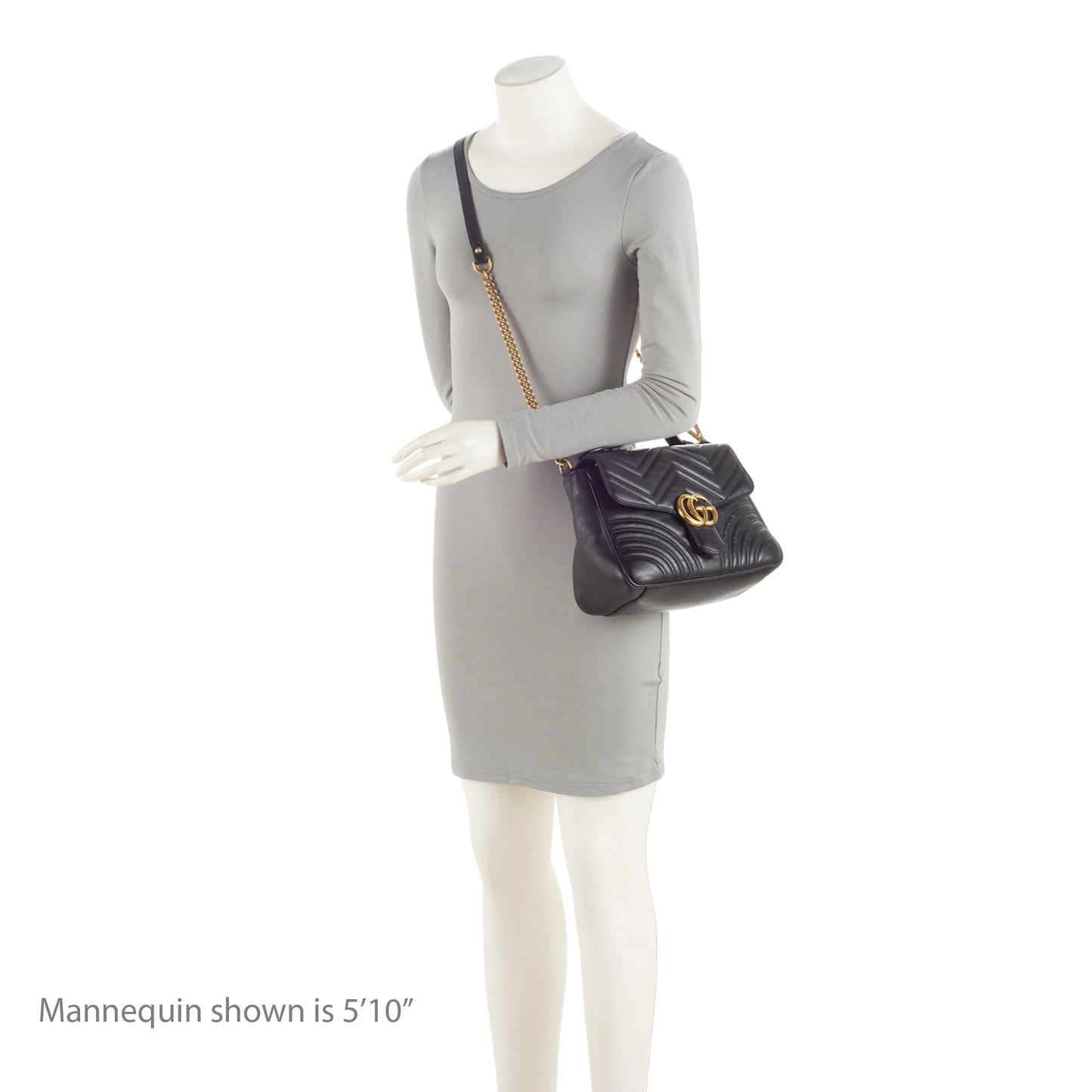 Gucci Matelasse Leather GG Marmont Small Top Handle Bag (SHF-GI9xgN)