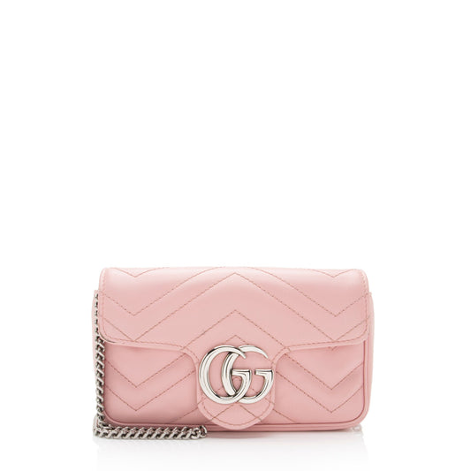 Gucci Matelasse Leather GG Marmont Super Mini Flap Bag (SHF-YnNOt3)