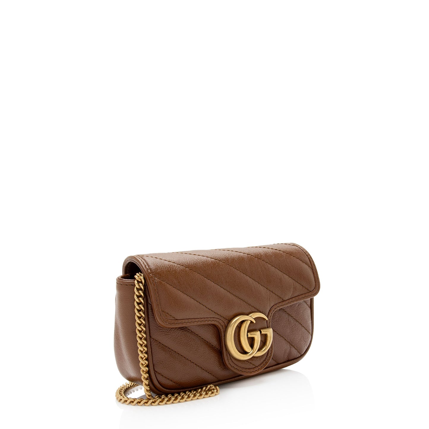 Gucci Matelasse Leather GG Marmont Super Mini Flap Bag (SHF-OIMhbP)