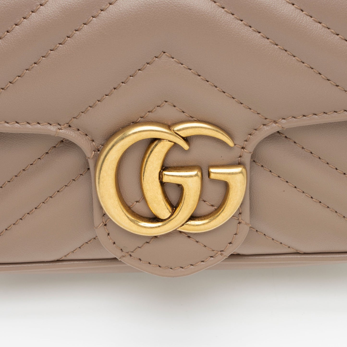 Gucci Matelasse Leather GG Marmont Super Mini Flap Bag (SHF-TvhWqj)