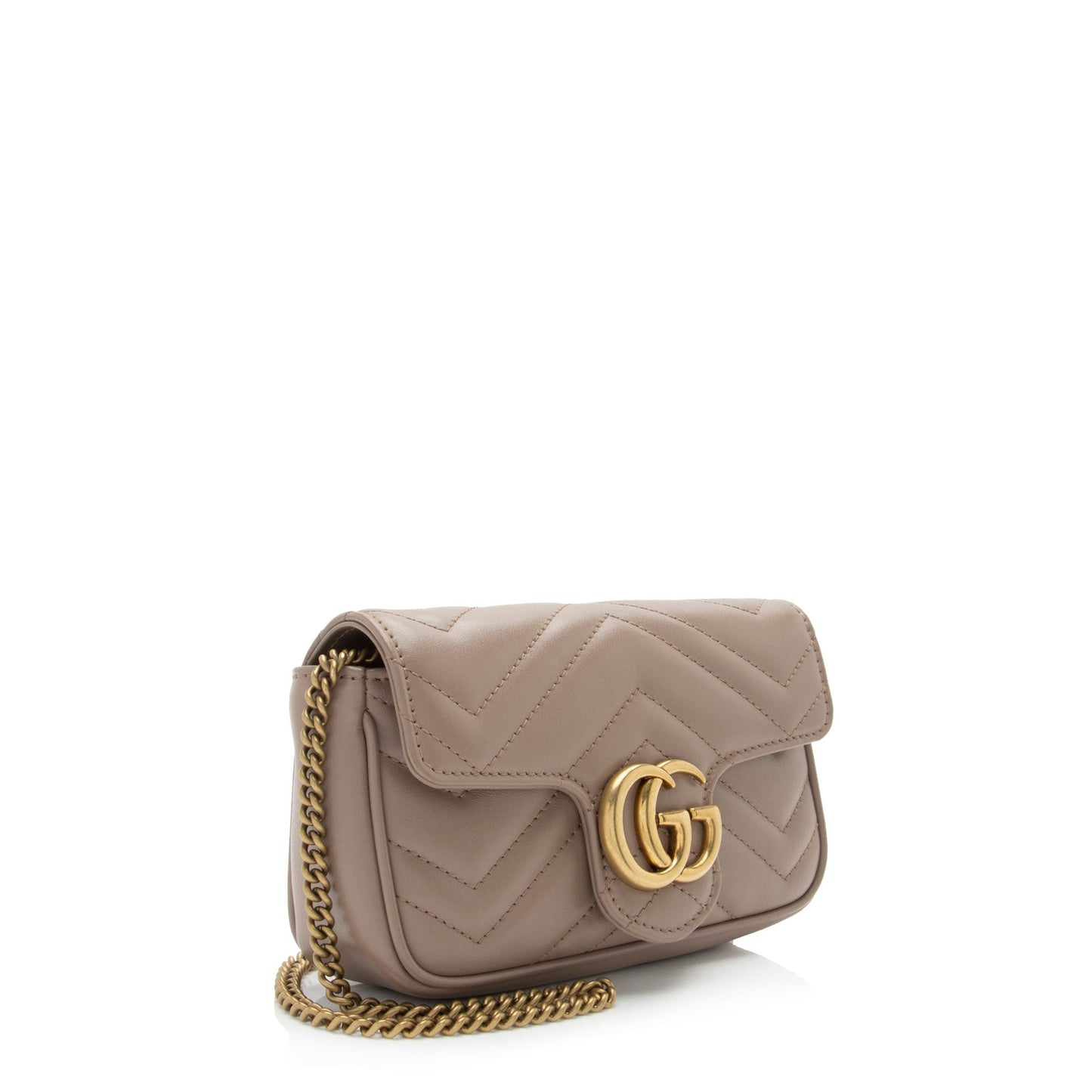 Gucci Matelasse Leather GG Marmont Super Mini Flap Bag (SHF-TvhWqj)