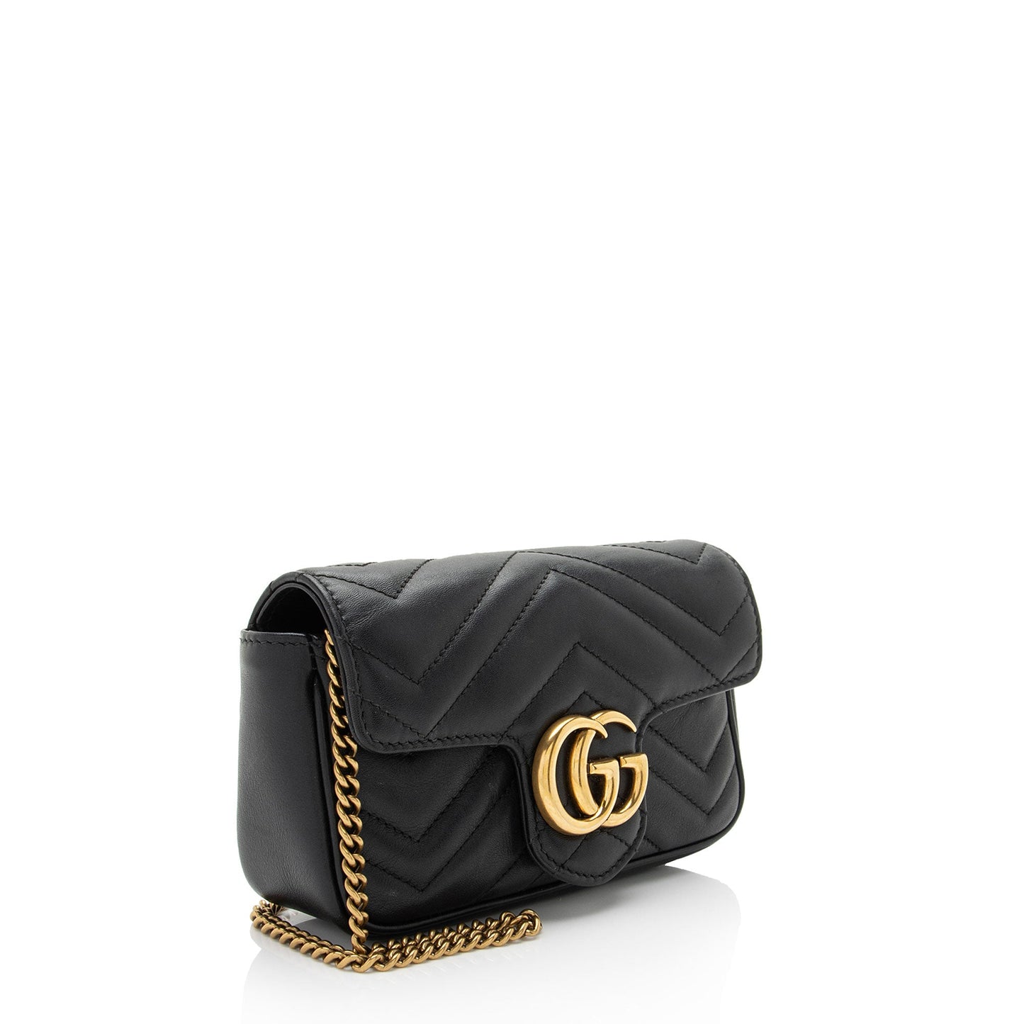Gucci Matelasse Leather GG Marmont Super Mini Flap Bag (SHF-vdHY2l)