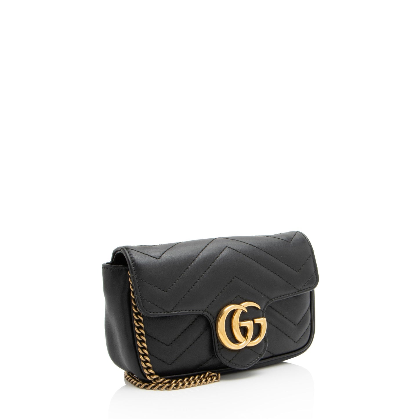 Gucci Matelasse Leather GG Marmont Super Mini Flap Bag (SHF-2hhN8g)