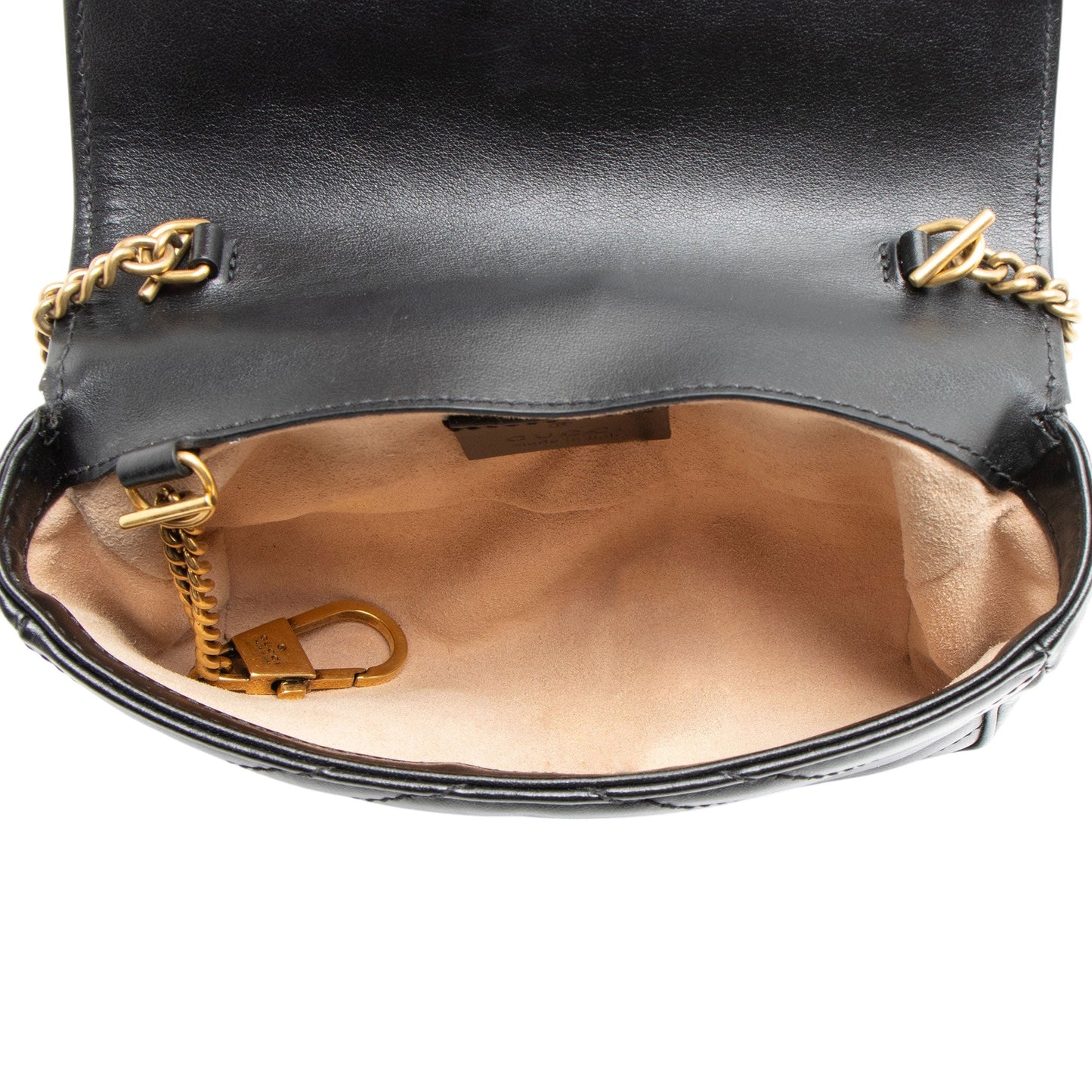 Gucci Matelasse Leather GG Marmont Super Mini Flap Bag (SHF-NshQsn)