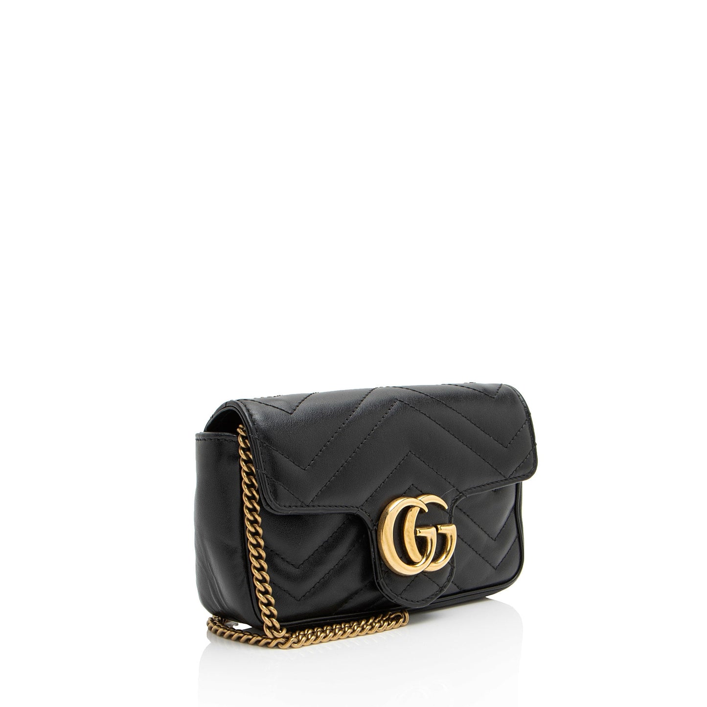 Gucci Matelasse Leather GG Marmont Super Mini Flap Bag (SHF-NshQsn)