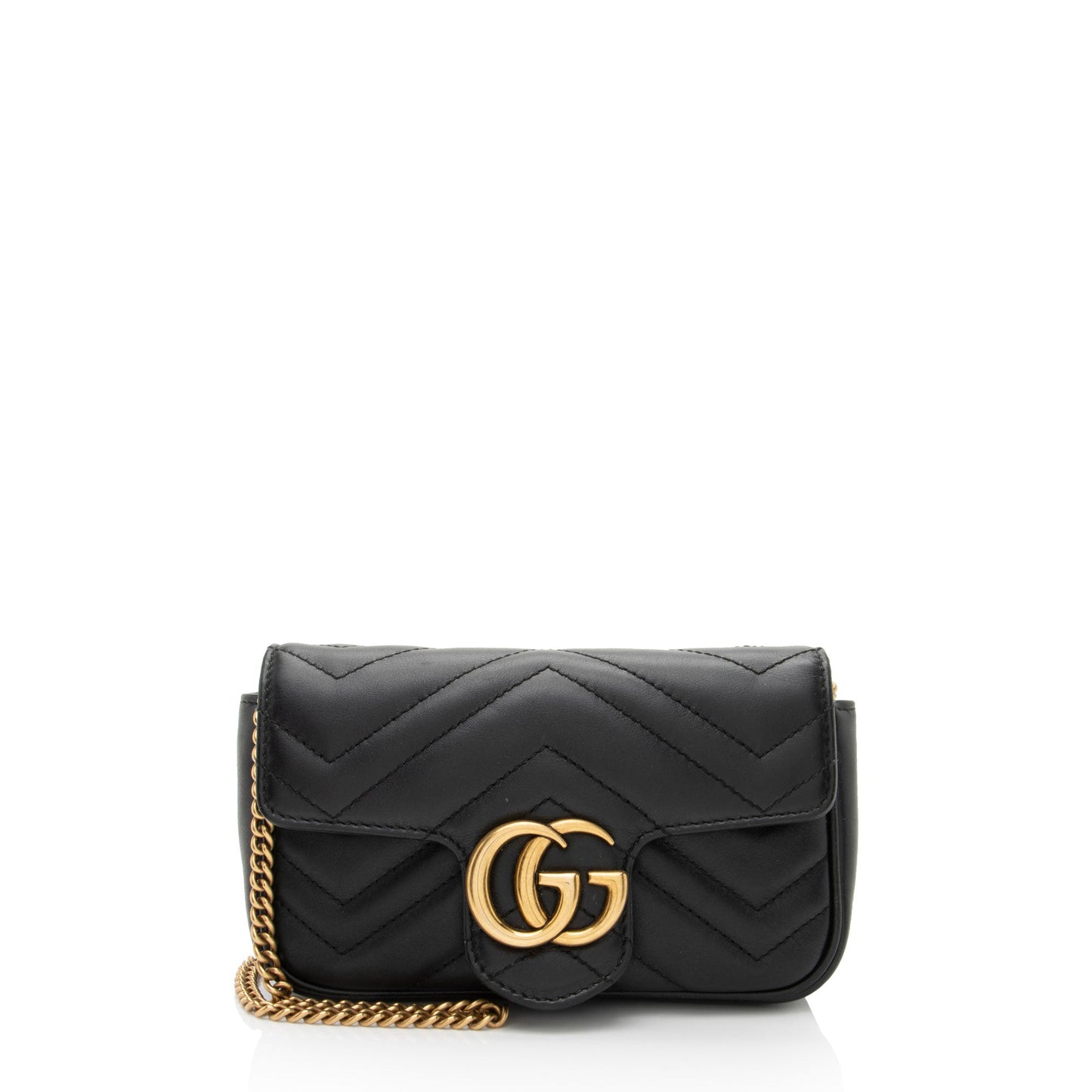 Gucci Matelasse Leather GG Marmont Super Mini Flap Bag